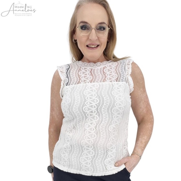 Mi Piace Top kant ML - Off white